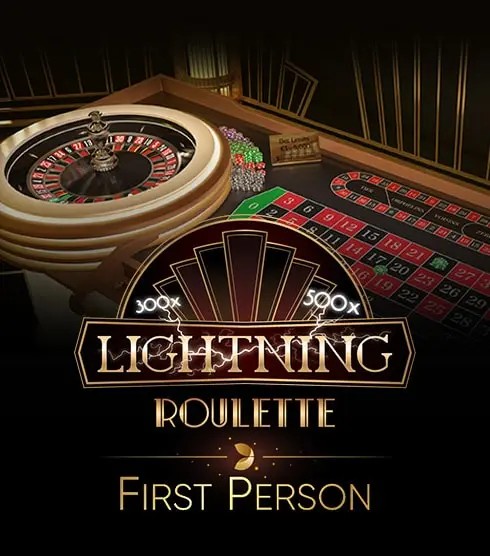 First Person Lightning Roulette logo by Evolution at Spin247 Casino