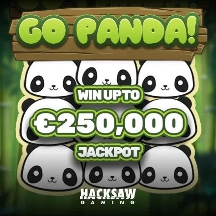 Lottery logo of Go Panda from Hacksaw Gaming at Spin247 Casino