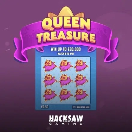 Queen Treasure slot icon by Hacksaw Gaming, available at Spin247 Casino